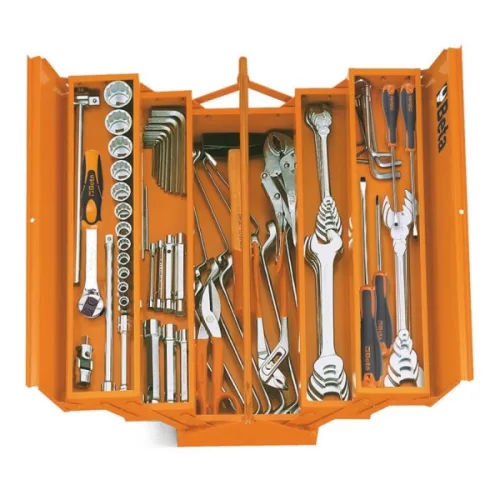 BETA 2120 L/2-72 Ötrekeszes fém szerszámos láda