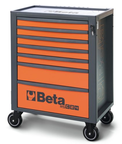Beta RSC24/7-FO 7 fiókos szerszámkocsi, teljes narancs