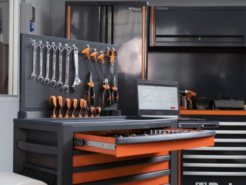 Beta RSC24/7-FO 7 fiókos szerszámkocsi, teljes narancs