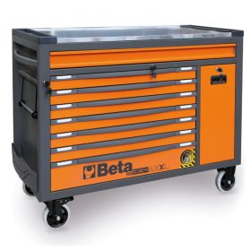   Beta RSC24AXXL-A 8 fiókos szerszámkocsi fa munkalappal és borulásgátló rendszerrel, hosszú modell