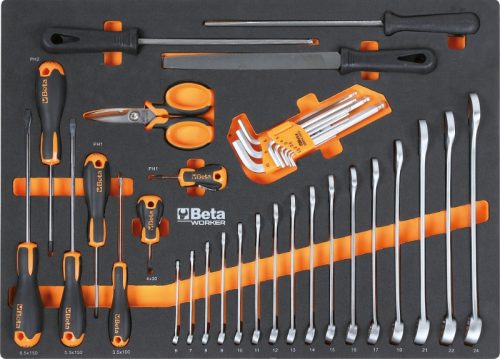 Beta BW C04BOX-A VU Worker 6 fiókos szerszámkocsi 196 darabos szerszámkészlettel