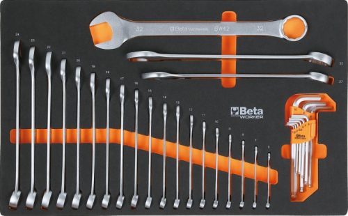 Beta BW 2400S-G7/E-S Worker 7 fiókos szerszámkocsi 240 darabos szerszámkészlettel