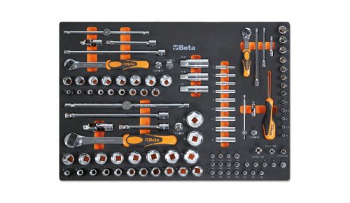 BETA MM105 Habszivacs tálca 1/4"-os, 3/8"-os és 1/2"-os dugókulccsal