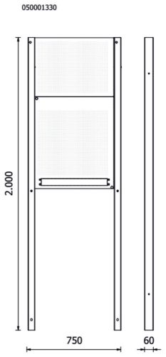 Beta RSC50 KPF Perforált szerszámtartó panel készlet RSC50 műhelyberendezés összeállításhoz