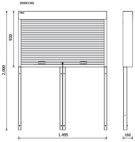 Beta RSC50 PS Fali szerszámtartó rendszer az RSC50 műhelyberendezés összeállításhoz