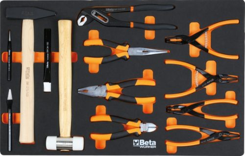 BETA BW 5000S/3M-O Worker 3 fiókos szerszámkocsi 189 darabos szerszámkészlettel