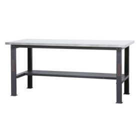   Beta C58BC-X2,1 Egyszerű rozsdamentes acéllal fedett MDF munkalapos munkapad, 2,1 m széles