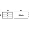 Beta C58CS/O 3C 3 fiókos, 257 mm magas szerszámtároló a C58BC moduláris munkapadokhoz