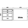 Beta C58CSH/O 4C 4 fiókos, 479 mm magas szerszámszekrény a C58BC moduláris munkapadokhoz
