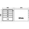 Beta C58CSH/O 5C 5 fiókos, 479 mm magas szerszámszekrény a C58BC moduláris munkapadokhoz