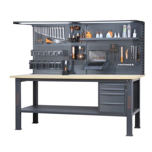 BETA C58BC-W2,1 4C/A+SVR Átfogó munkapad, 2,1 m hosszú, 4 fiókkal