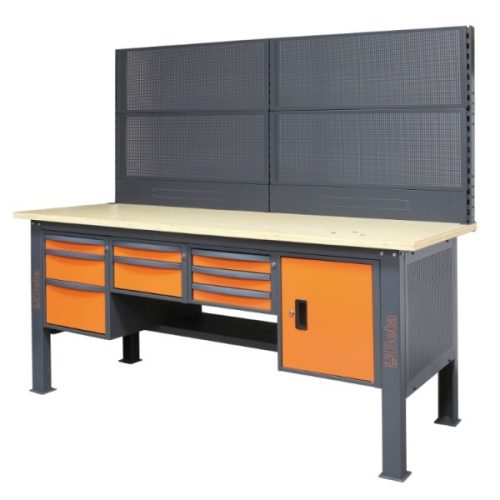 Beta C58K/4PF-2,1M 4 db perforált szerszámtartó panel kerettel a C58BC moduláris munkapadokhoz, 2,1 m széles