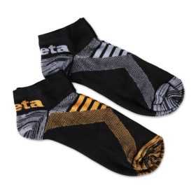   Beta 7431P Két pár sneaker zokni szellőző betétekkel Egy pár fekete/narancs és egy pár fekete/szürke színű zokni. L