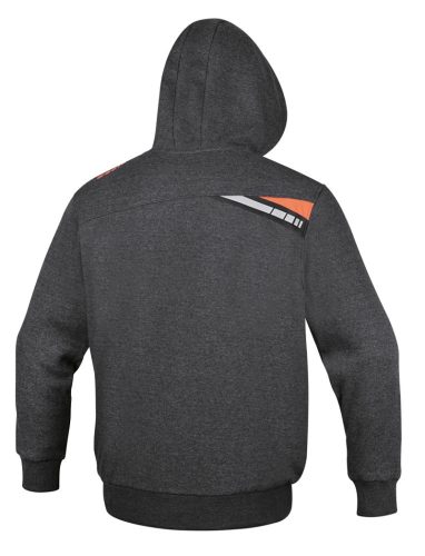 BETA 7665G Hosszú ujjú kapucnis felső, hosszú cipzáras- Szürke - XS