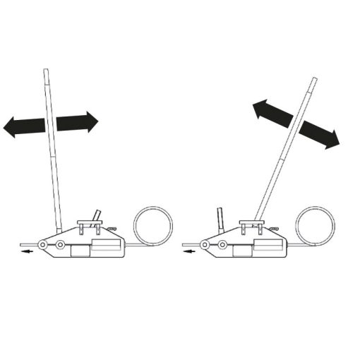 Beta 8148 Kézi csörlő, alumíniumötvözet test, csörlőkarral, drótkötéllel és horoggal szállítva 3,2t
