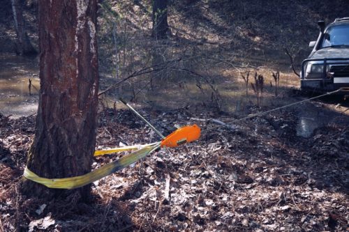 Beta 8148 Kézi csörlő, alumíniumötvözet test, csörlőkarral, drótkötéllel és horoggal szállítva