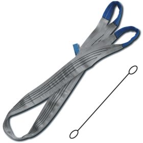   Beta 8157 2-T4 4 t szürke emelőheveder kétrétegű, lapos szalag, erősített karikákkal, nagy ellenállású polieszter (PES)