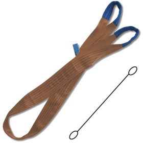   Beta 8159 6-T6 6 t barna emelőheveder kétrétegű, lapos szalag, erősített karikákkal, nagy ellenállású polieszter (PES)