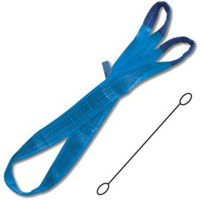   Beta 8160 10-T8 8 t kék emelőheveder kétrétegű, lapos szalag, erősített karikákkal, nagy ellenállású polieszter (PES)