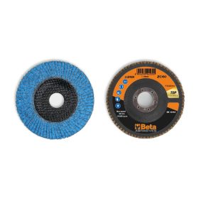   BETA 11242A 60 Csiszolótárcsák kerámia bevonatú cirkónium csiszolóvászonnal, üvegszál csiszolótalp, egylamellás kivitel