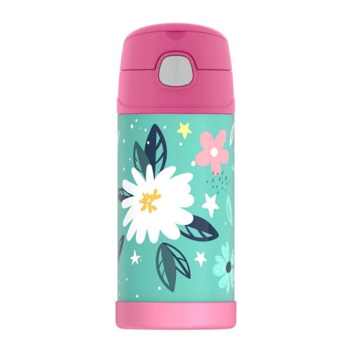 Thermos FUNtainer gyerek termosz szívószállal - wild flowers - 355ml