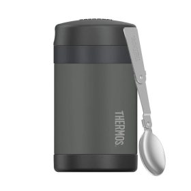   Thermos FUNtainer gyerek termosz ételre, kanállal - fekete - 470ml
