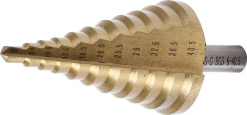 BGS technic Lépcsősfúró, titán bevonatú, 6-40,5 mm (BGS 1615)