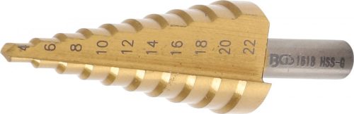 BGS technic Kúpos lépcsősfúró, titán bevonatú, 4-22mm (BGS 1618)
