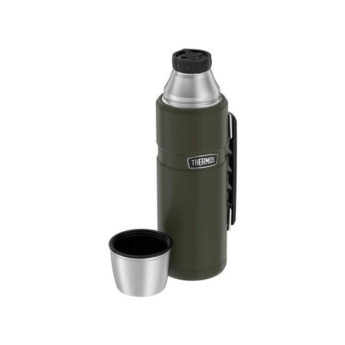Thermos Style termosz italokra, fogóval - keki zöld - 1,2l