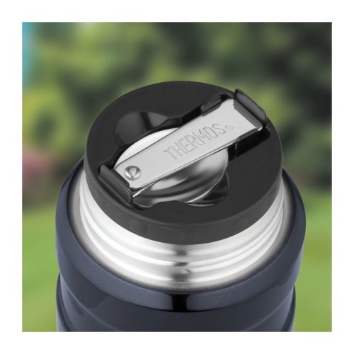 Thermos Style termosz ételre bögrével - matt fekete - 470ml