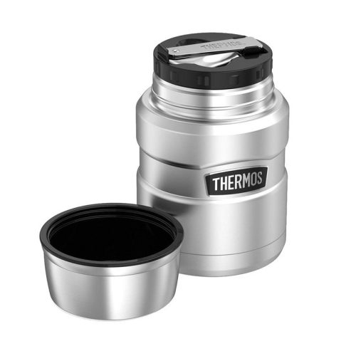 Thermos Style termosz ételre összerakható kanállal és bögrével - nemesacél - 470ml