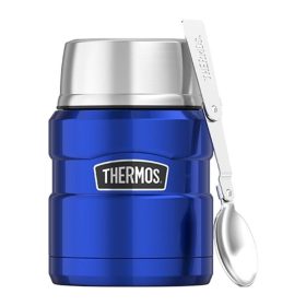   Thermos Style termosz ételre összerakható kanállal és bögrével - kék - 470ml