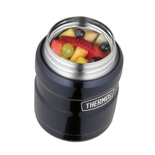 Thermos Style termosz ételre összerakható kanállal és bögrével - kék - 470ml