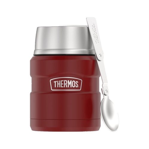 Thermos Style termosz ételre összerakható kanállal és bögrével - rustic red - 470ml