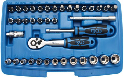 BGS technic 39 részes "Gear Lock" dugókulcs készlet 1/4" (BGS 2151)