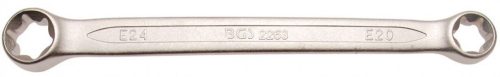 BGS technic E-profilú csillagkulcs E20xE24, egyenes kivitel (BGS 2263)