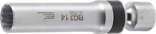 BGS technic Univerzális csuklós gyújtógyertya kulcs, rögzítő rugóval, 3/8", 14 mm, 12 pontos (BGS 2390)