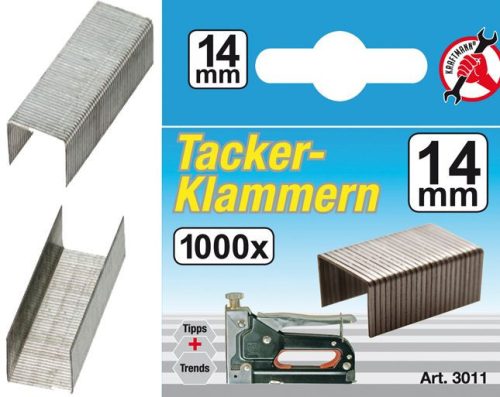 Kraftmann Tűzőkapocs, 1000 db-os, 14 mm (BGS 3011)