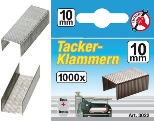 Kraftmann Tűzőkapocs, 1000 db-os, 10mm (BGS 3022)
