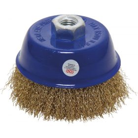   BGS technic Drótkorong kefe, 100 mm átmérő x 67 mm magasság, M14x2 menet, rézbevonat (BGS 3987)