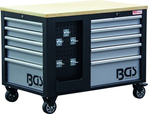 BGS technic Műhelykocsi | 2 x 5 fiók | 1 szekrény | üres (BGS 4199)