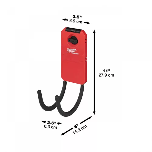 Milwaukee PACKOUT™ akasztó, ívelt, 152 mm