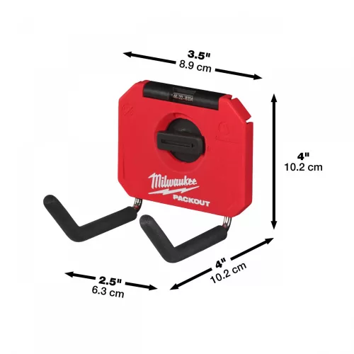 Milwaukee PACKOUT™ akasztó, egyenes, 102 mm