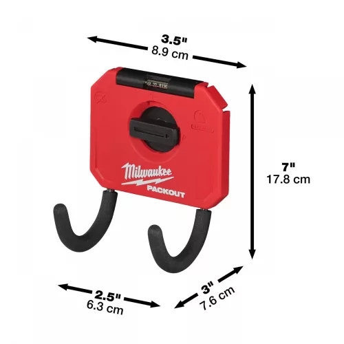 Milwaukee PACKOUT™ akasztó, ívelt, 76 mm