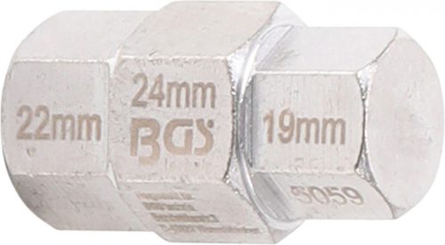BGS technic Speciális dugókulcs fej motorkerékpárokhoz, 19-22-24 mm (BGS 5059)