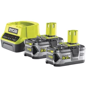   Ryobi RC18120-250 18V ONE+ kompakt töltő és 2 db Lithium+ Li-ion akkumulátor, 18 V, 5.0 Ah