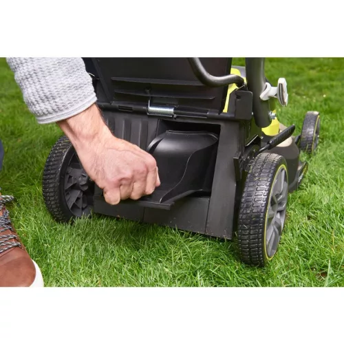 Ryobi RY18LMX37A-150 akkus szénkefe nélküli fűnyíró (1 x 5.0 Ah Li-ion akkuval)