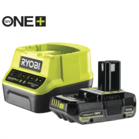   Ryobi RC18120-120C 18V ONE+ kompakt töltő és 1 db Lithium+ Li-ion akkumulátor, 18 V, 2.0 Ah