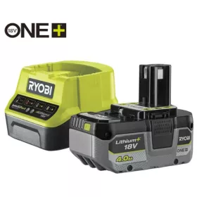   Ryobi RC18120-140X 18V ONE+ kompakt töltő és 1 db Lithium+ Li-ion akkumulátor, 18 V, 4.0 Ah