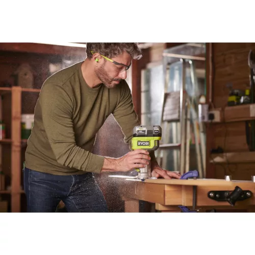 Ryobi RTR18-0 akkus felsőmaró (akku és töltő nélkül) - 18V